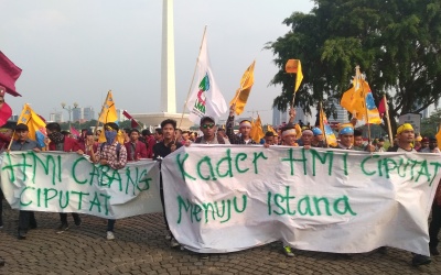 Dua Tahun Jokowi-JK, HMI Ciputat Demo Istana