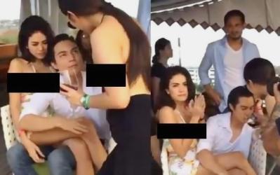 Mesranya Nikita Mirzani Dipangkuan Baim Wong