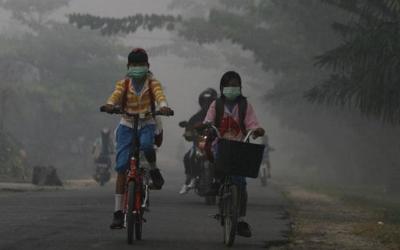 Kabut Asap Makin Tebal Selimuti Kota Bengkalis