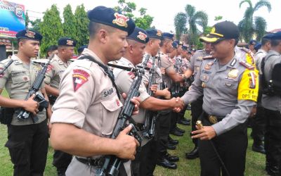 2 Pleton Brimob Polda Diperbantukan ke Kampar Jelang Pilbup