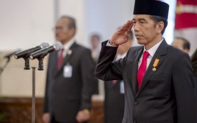 Peringati HUT RI ke-70, Presiden Jokowi Pimpin Upacara di Istana