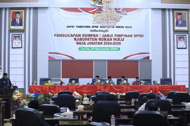 DPRD Rohul Rapat Paripurna Ranperda APBD-P Tahun 2024